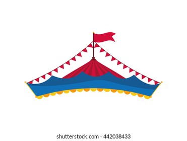 tent icon. Circus and carnival design. Vector graphic