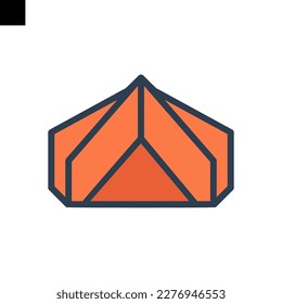 Zeltsymbol-Farbdrucker