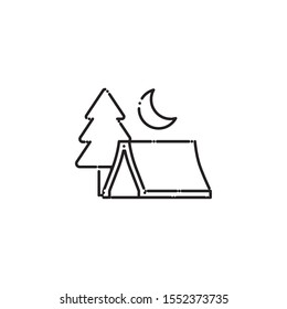 Tent icon design, Camping forest adventure lifestyle summer travel and outdoor theme Vector illustration