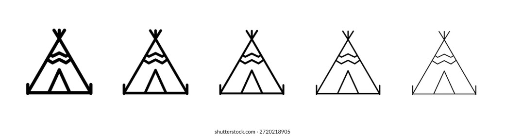 Design de ícone de tenda, logotipo, aplicativo, interface do usuário. Ilustração vetorial, EPS