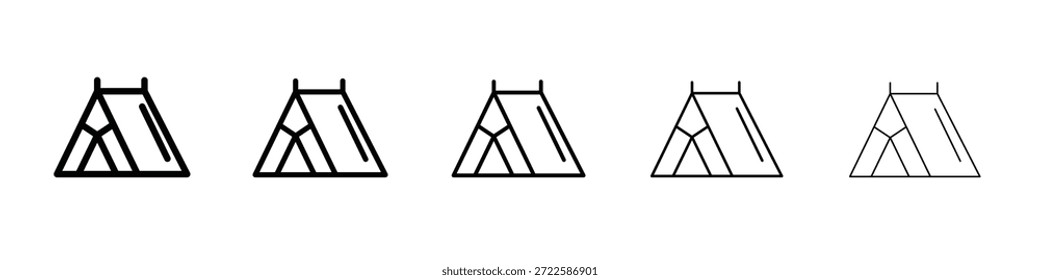 Design de ícone de tenda, logotipo, aplicativo, interface do usuário. Ilustração vetorial, EPS