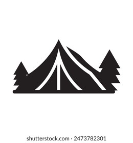 Tent icon design template isolated illustration