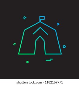 Tent icon design vector
