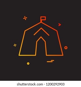 Tent icon design vector