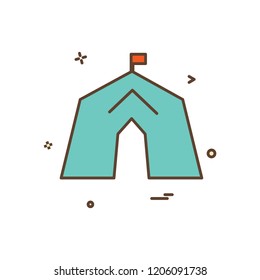 Tent icon design vector