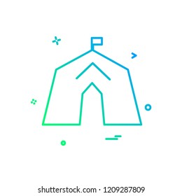 Tent icon design vector