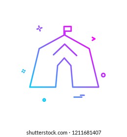 Tent icon design vector