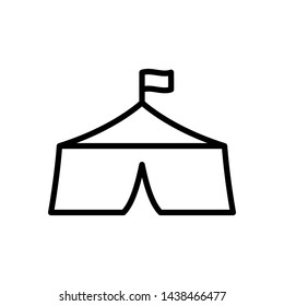 Tent icon design vector symbol camp travel event illustration.