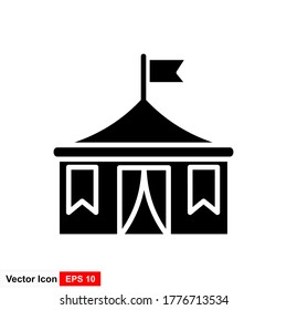Tent Icon Design Vector Template Illustration.