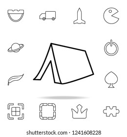 tent icon. Detailed set of simple icons. Premium graphic design. One of the collection icons for websites, web design, mobile app