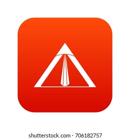 Tent icon digital red for any design isolated on white vector illustration