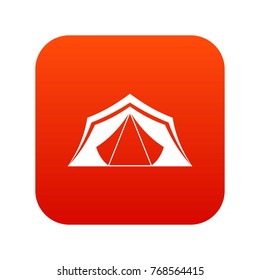 Tent icon digital red for any design isolated on white vector illustration