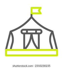 tent icon duocolor grey vibrant green colour military vector army element and symbol perfect.