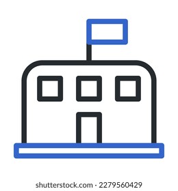 tent icon duocolor style grey blue colour military illustration vector army element and symbol perfect. Icon sign from modern collection for web.