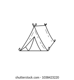 tent icon. Element of camping and outdoor recreation for mobile concept and web apps. Thin line icon for website design and development, app development. Premium icon on white background