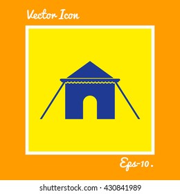 Tent Icon. Eps-10.