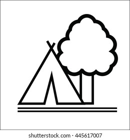 Tent Icon, Tent Icon Eps10