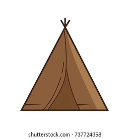 tent icon flat color