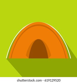Tent icon. Flat illustration of tent vector icon for web