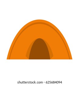 Tent icon flat isolated on white background vector illustration