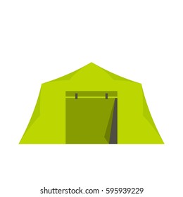 Tent icon in flat style isolated on white background vector illustration