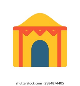 tent icon flat style vector