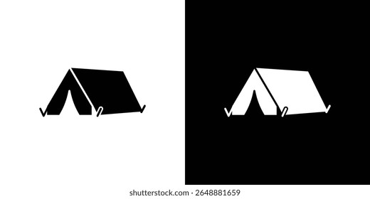 Ícone de tenda de um vetor de estilo plano