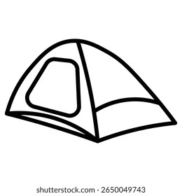 ícone de tenda plana delinear logotipo de arte