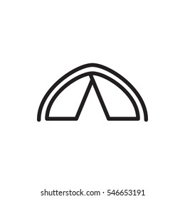 tent icon illustration isolated vector sign symbol