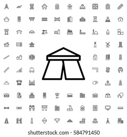 tent icon illustration isolated vector sign symbol. Architecture icons set.