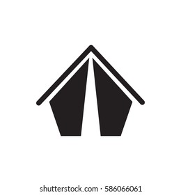tent icon illustration isolated vector sign symbol