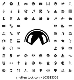 Tent icon illustration isolated vector sign symbol. entertainment icons vector set.
