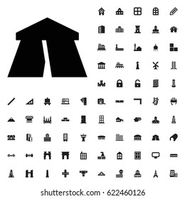 Tent icon illustration isolated vector sign symbol. architecture icons vector set. on white background