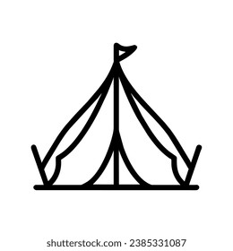 tent icon illustration vector isolated