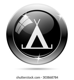 Tent icon. Internet button on white background. EPS10 vector 