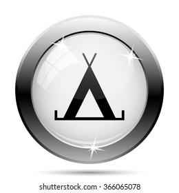 Tent icon. Internet button on white background. EPS10 vector.
