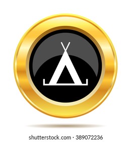 Tent icon. Internet button on white background. EPS10 vector.
