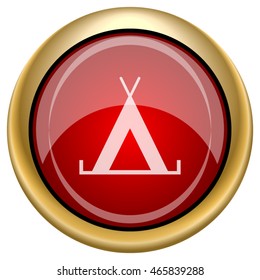 Tent icon. Internet button on white background. EPS10 vector.

