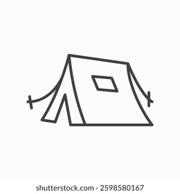 Tent icon isolated on white background