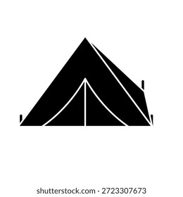 Zeltsymbol einzeln auf weißem Hintergrund. Camping Outdoor Shelter Symbol. Vektorgrafik
