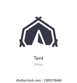 tent icon. isolated tent icon vector illustration from army collection. editable sing symbol can be use for web site and mobile app