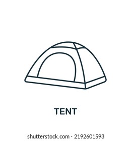 Tent Icon. Line Simple Line Outdoor Recreation Icon For Templates, Web Design And Infographics