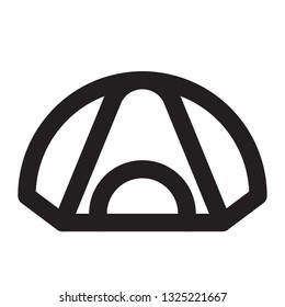 TENT icon line style