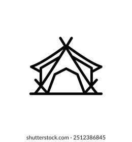 tent icon line style element
