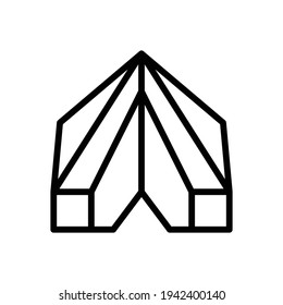 tent icon line style vector for your web, mobile app logo UI design