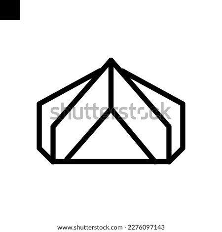 tent icon line style vector