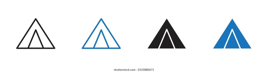 Conjunto de gráficos lineales de ícono de tienda Vector en negro