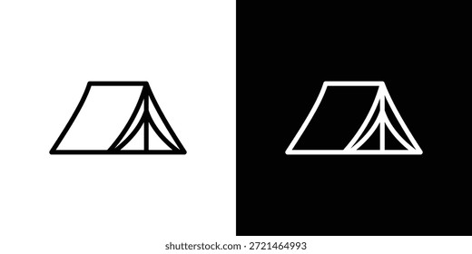 Tent icon logo concept in strokes