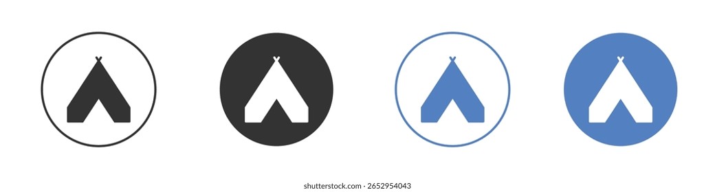 Tent icon logo graphic designs