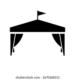 Tent icon, logo isolated on white background